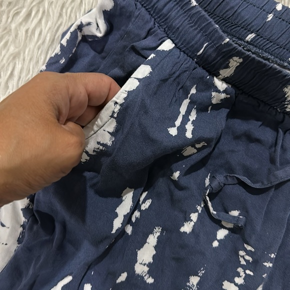Blue tie dye print lounge summer elastic pants size xxl - Picture 3 of 6